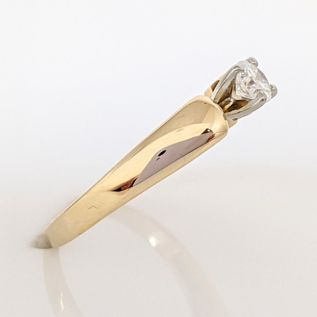 14K .25 CARAT TOTAL I1 H RAISED SHANK SOLITAIRE ESTATE RING 1.9 GRAMS