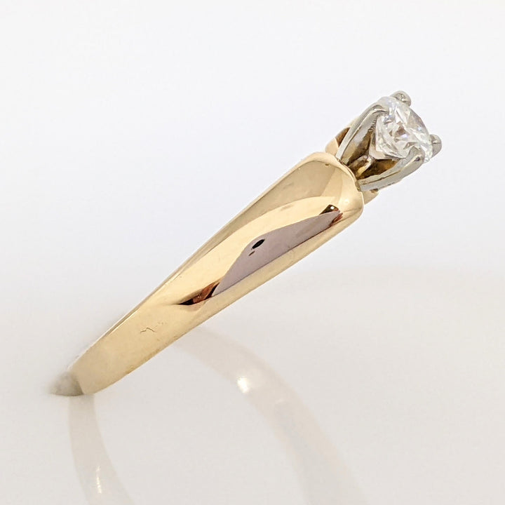 14K .25 CARAT TOTAL I1 H RAISED SHANK SOLITAIRE ESTATE RING 1.9 GRAMS
