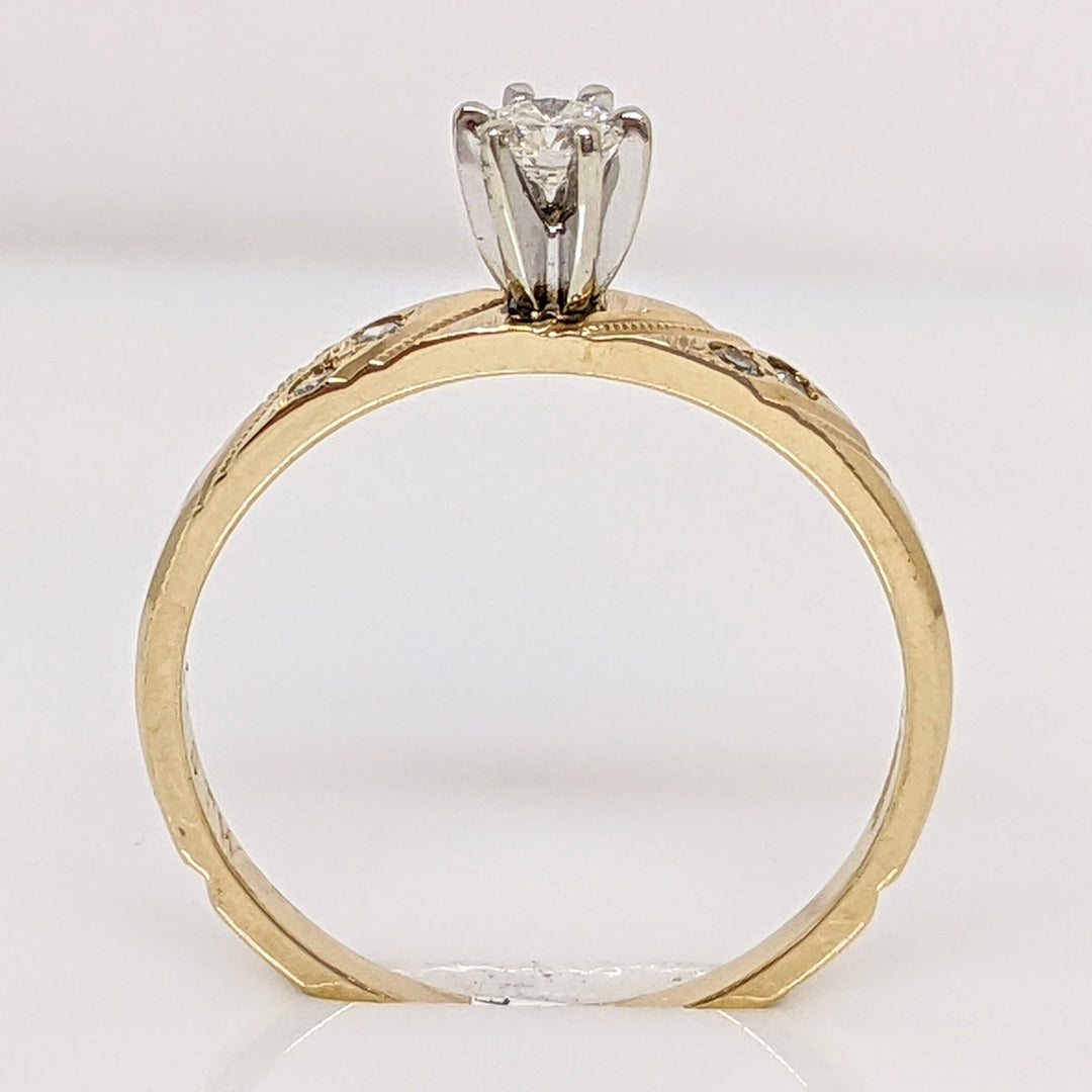 14K .16 CARAT TOTAL WEIGHT SI2 H DIAMOND ROUND (5) ESTATE RING 2.0 GRAMS