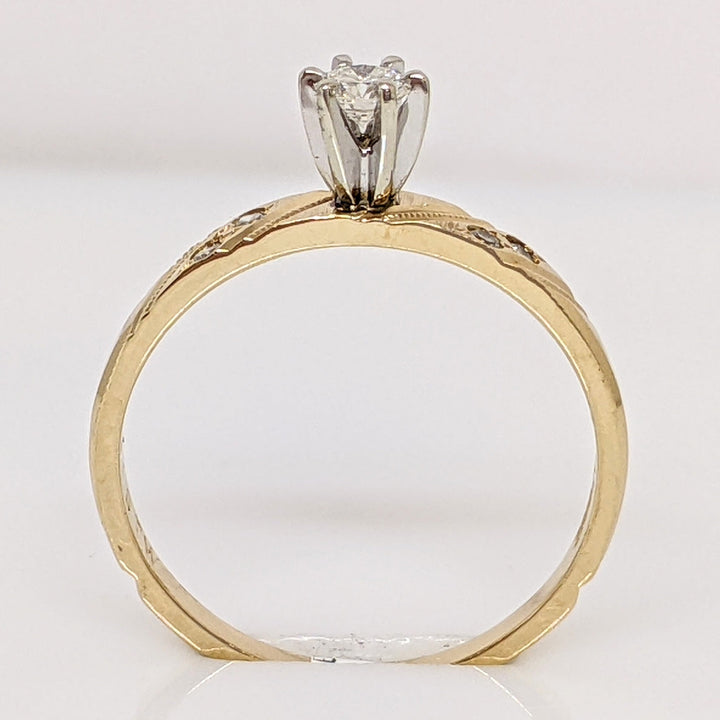 14K .16 CARAT TOTAL WEIGHT SI2 H DIAMOND ROUND (5) ESTATE RING 2.0 GRAMS