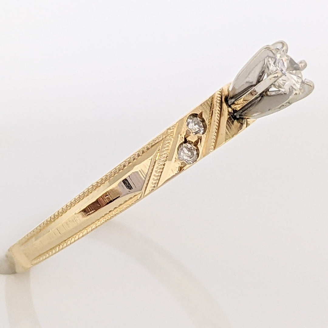 14K .16 CARAT TOTAL WEIGHT SI2 H DIAMOND ROUND (5) ESTATE RING 2.0 GRAMS