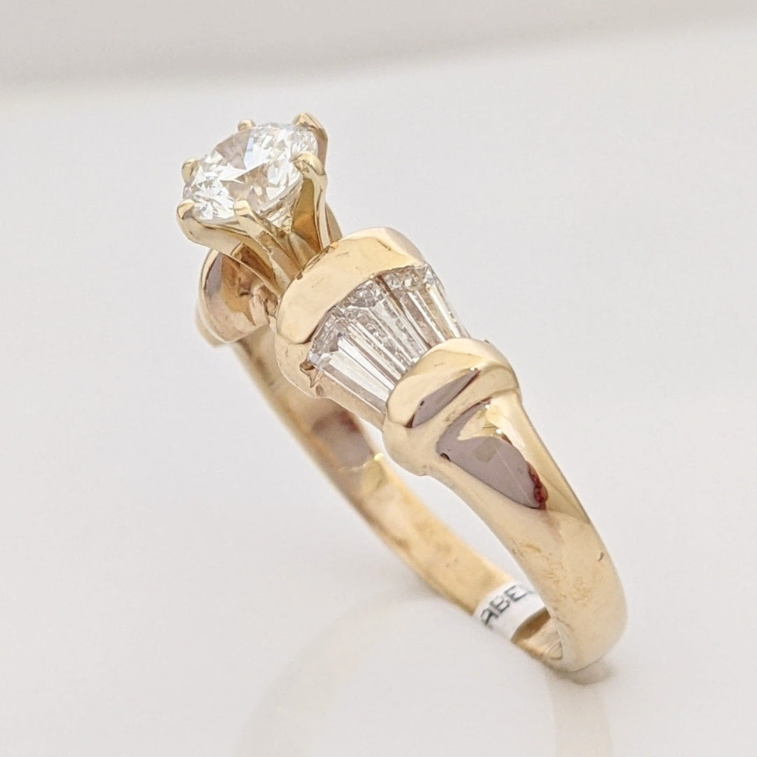 14K 1.21 CARAT TOTAL WEIGHT VS1-SI2 H-J DIAMOND ROUND (6) ESTATE RING 4.2 GRAMS