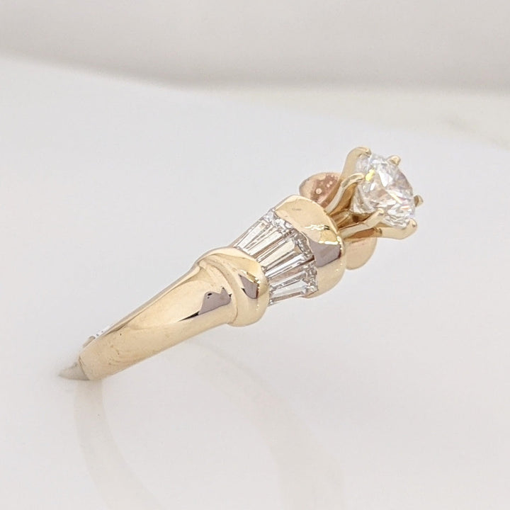 14K 1.21 CARAT TOTAL WEIGHT VS1-SI2 H-J DIAMOND ROUND (6) ESTATE RING 4.2 GRAMS