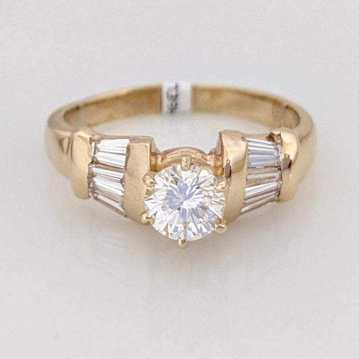 14K 1.21 CARAT TOTAL WEIGHT VS1-SI2 H-J DIAMOND ROUND (6) ESTATE RING 4.2 GRAMS