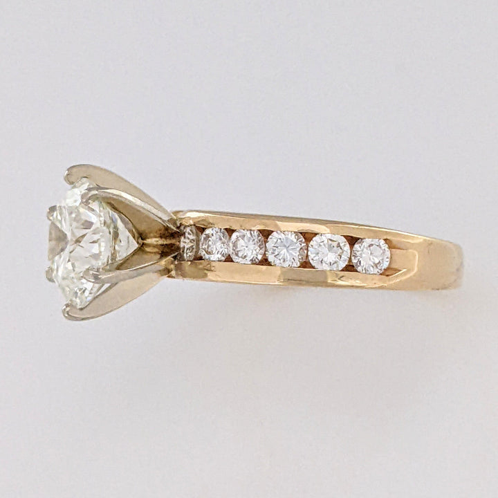 14K 2.57 CARAT TOTAL WEIGHT VS2 I DIAMOND ROUND (13) ESTATE RING 3.8 GRAMS