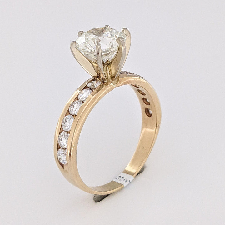 14K 2.57 CARAT TOTAL WEIGHT VS2 I DIAMOND ROUND (13) ESTATE RING 3.8 GRAMS