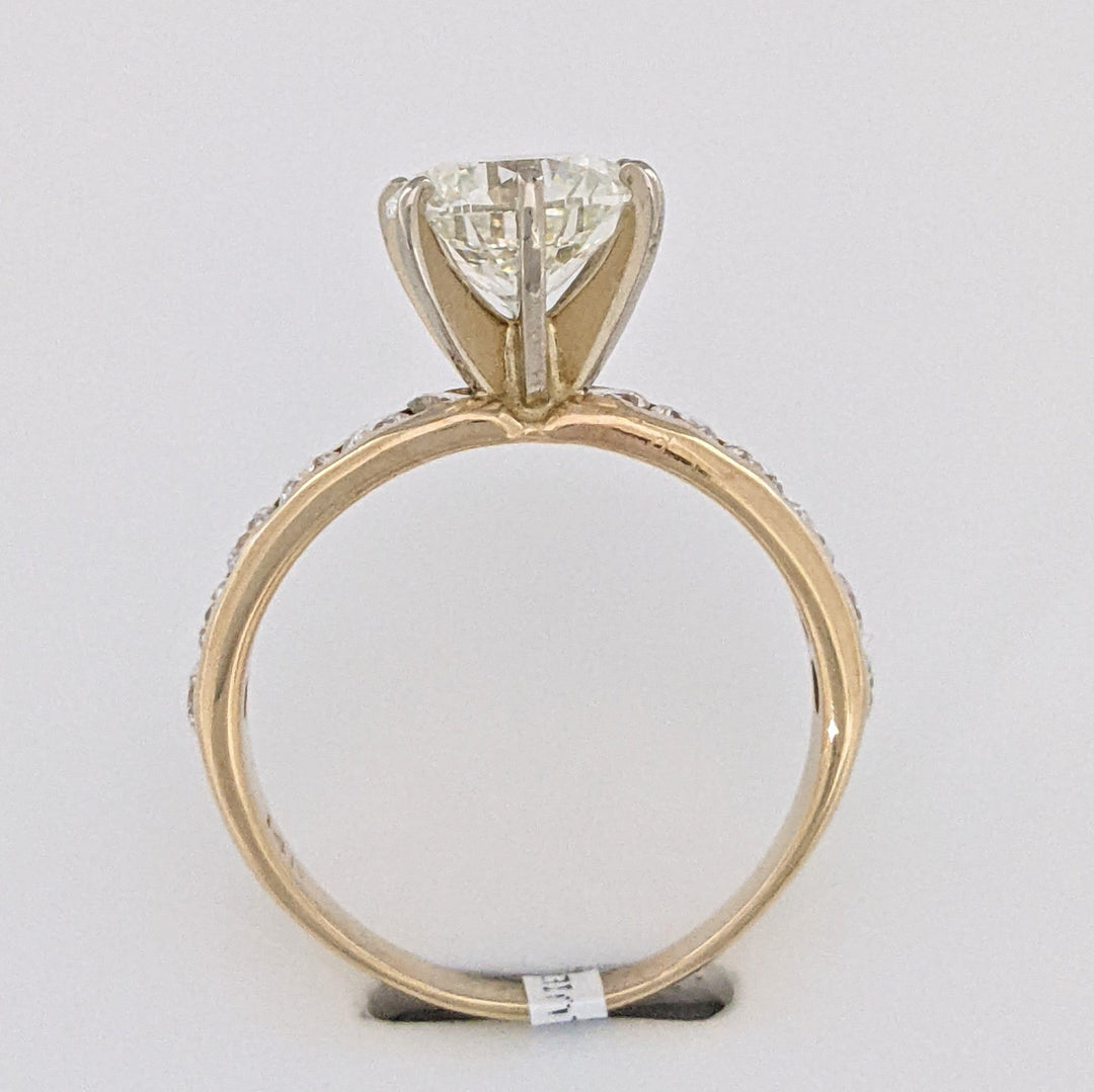 14K 2.57 CARAT TOTAL WEIGHT VS2 I DIAMOND ROUND (13) ESTATE RING 3.8 GRAMS