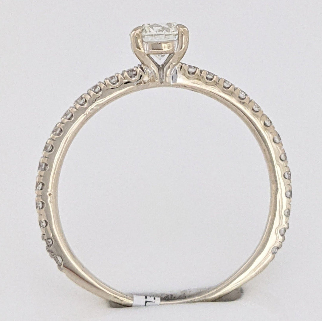 14K WHITE .90 CARAT TOTAL WEIGHT VS2 I DIAMOND ROUND (27) ESTATE "FOREVERMARK" RING 2.6 GRAMS