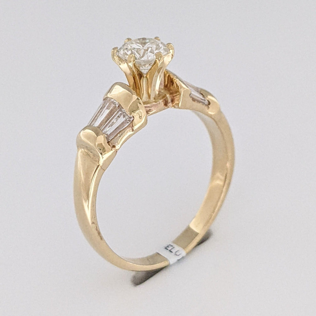 14K 1.21 CARAT TOTAL WEIGHT VS1-SI2 H-J DIAMOND ROUND (6) ESTATE RING 4.2 GRAMS