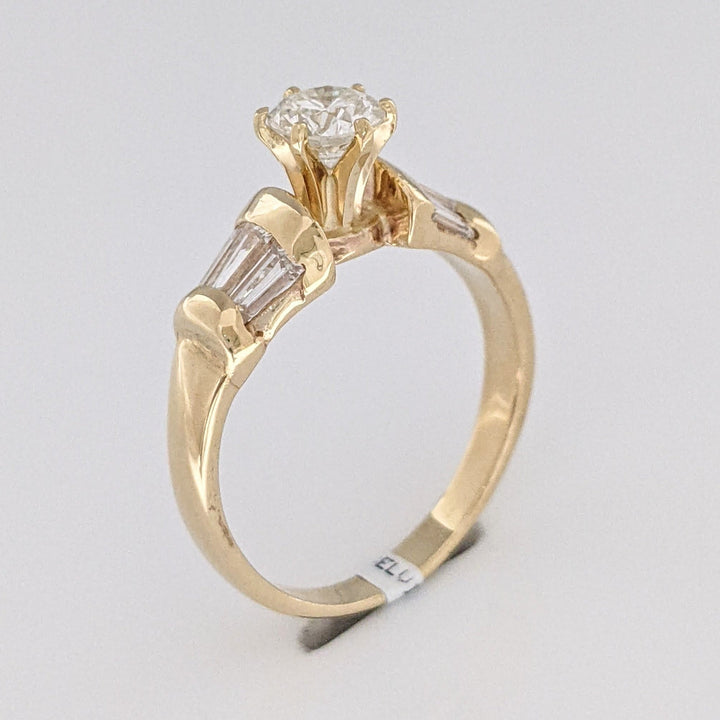 14K 1.21 CARAT TOTAL WEIGHT VS1-SI2 H-J DIAMOND ROUND (6) ESTATE RING 4.2 GRAMS