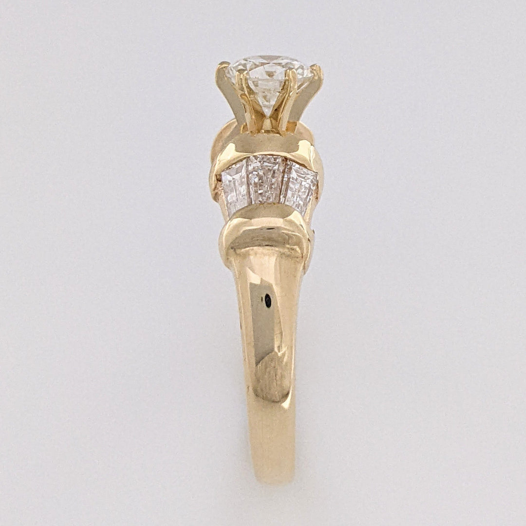 14K 1.21 CARAT TOTAL WEIGHT VS1-SI2 H-J DIAMOND ROUND (6) ESTATE RING 4.2 GRAMS