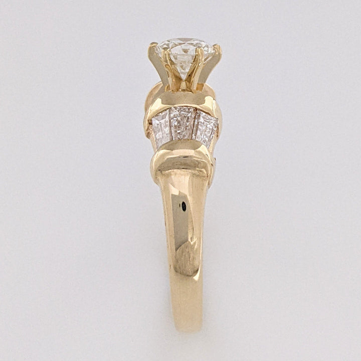 14K 1.21 CARAT TOTAL WEIGHT VS1-SI2 H-J DIAMOND ROUND (6) ESTATE RING 4.2 GRAMS