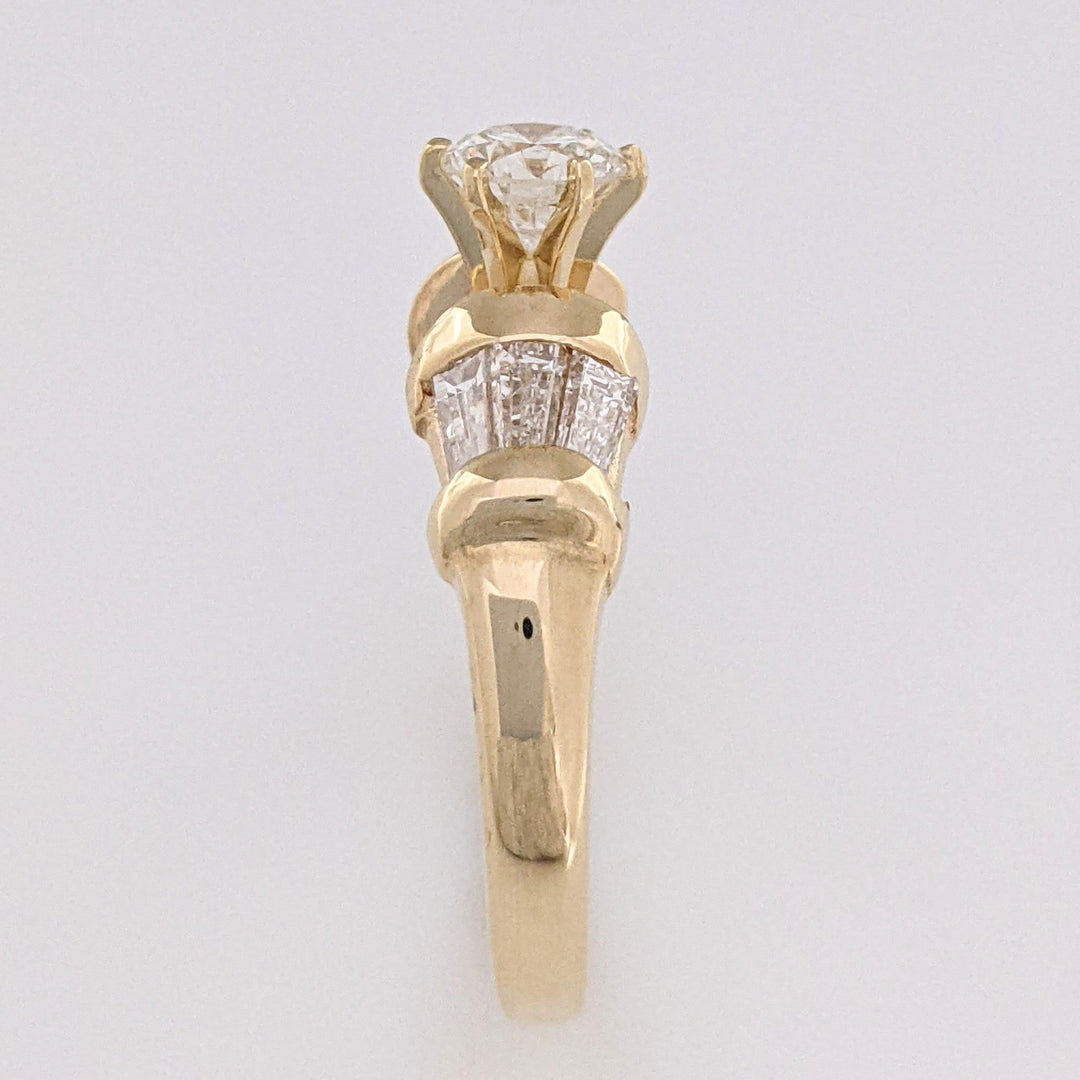 14K 1.21 CARAT TOTAL WEIGHT VS1-SI2 H-J DIAMOND ROUND (6) ESTATE RING 4.2 GRAMS