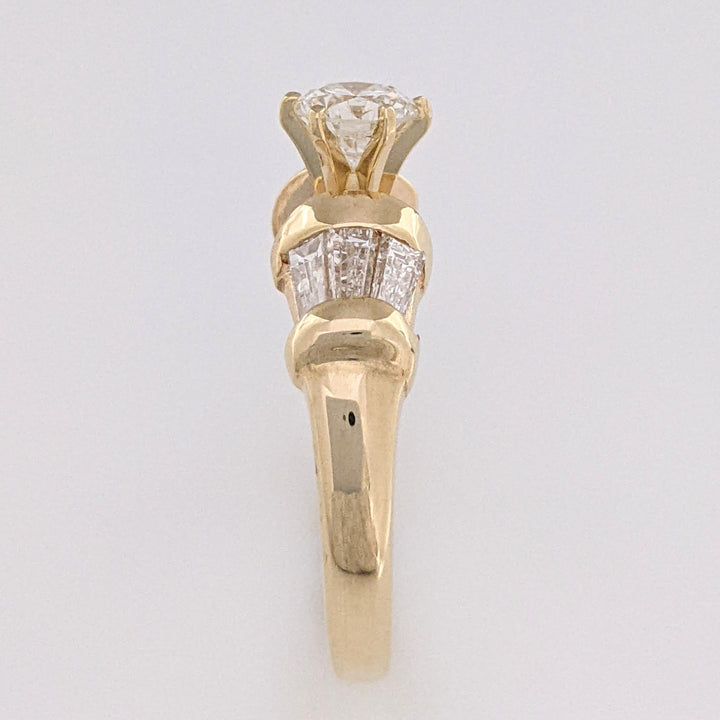 14K 1.21 CARAT TOTAL WEIGHT VS1-SI2 H-J DIAMOND ROUND (6) ESTATE RING 4.2 GRAMS