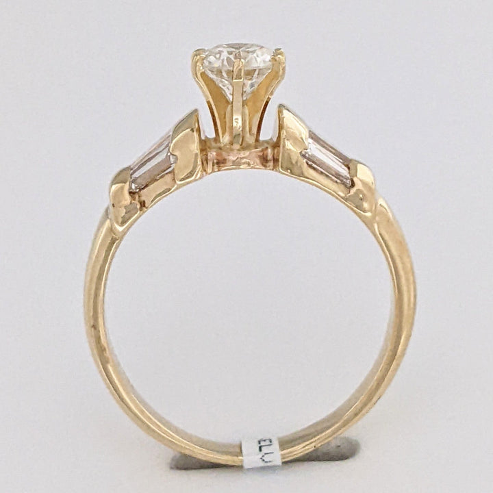 14K 1.21 CARAT TOTAL WEIGHT VS1-SI2 H-J DIAMOND ROUND (6) ESTATE RING 4.2 GRAMS