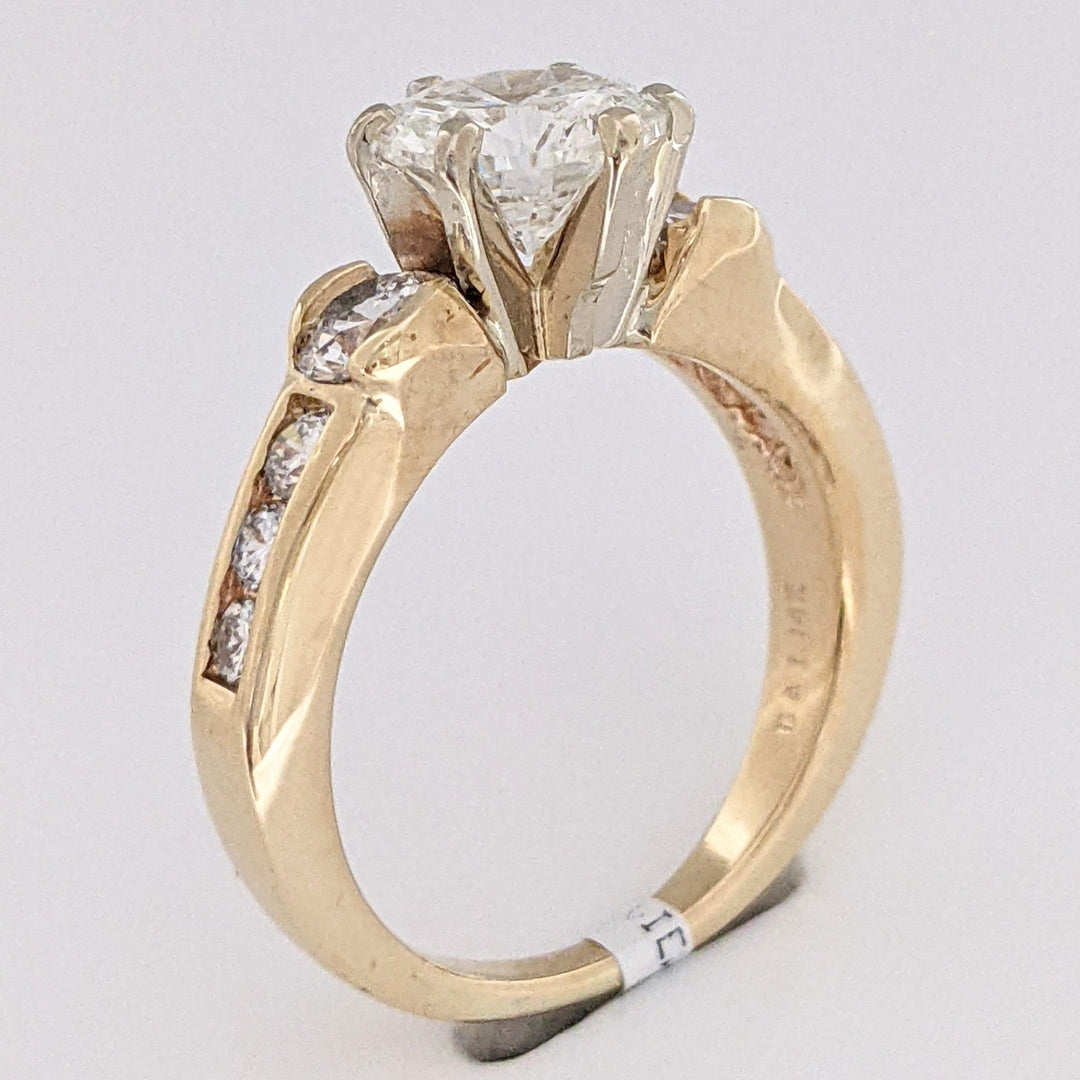 14K 2.10 CARAT TOTAL WEIGHT SI1 I DIAMOND ROUND (9) ESTATE "LEO" RING 5.3 GRAMS