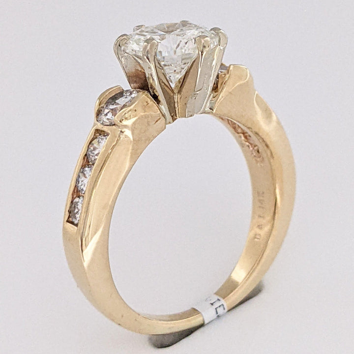 14K 2.10 CARAT TOTAL WEIGHT SI1 I DIAMOND ROUND (9) ESTATE "LEO" RING 5.3 GRAMS