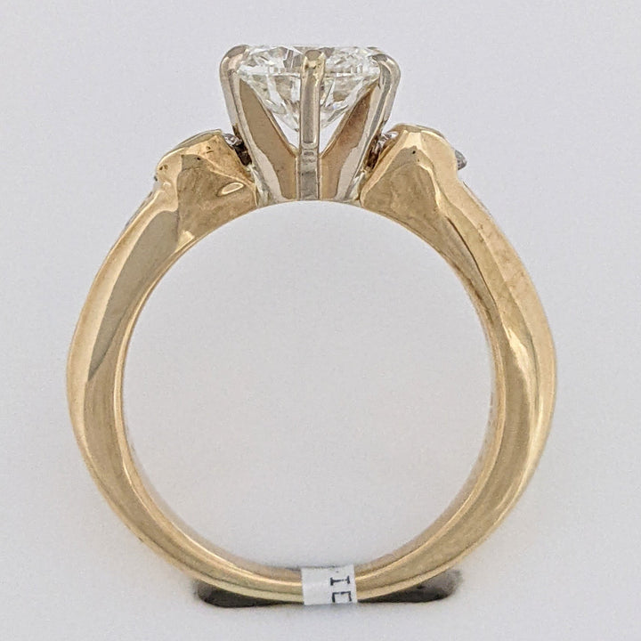 14K 2.10 CARAT TOTAL WEIGHT SI1 I DIAMOND ROUND (9) ESTATE "LEO" RING 5.3 GRAMS