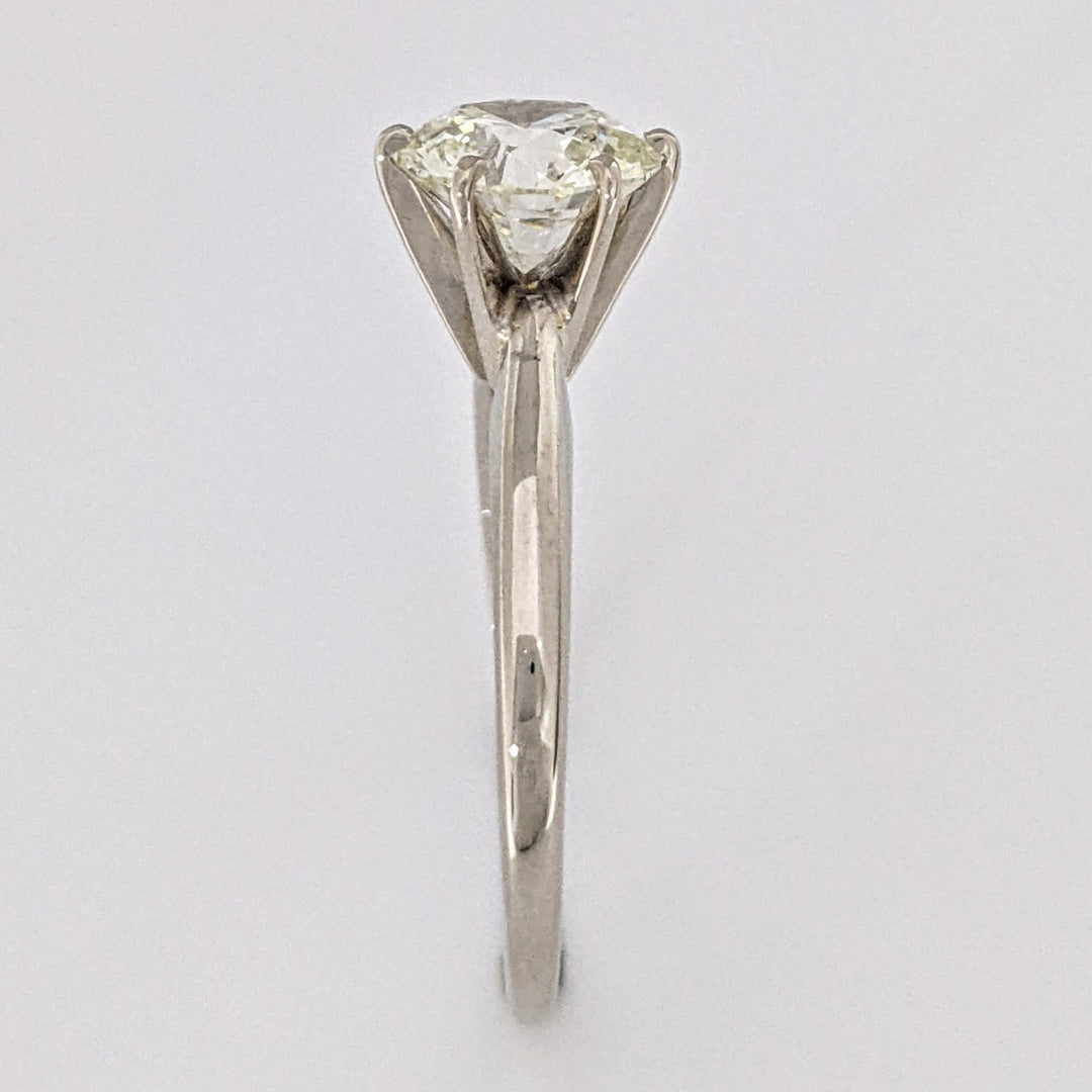 14K WHITE 2.08 CARAT TOTAL WEIGHT I1 M DIAMOND ROUND ESTATE SOLITAIRE RING 3.4 GRAMS