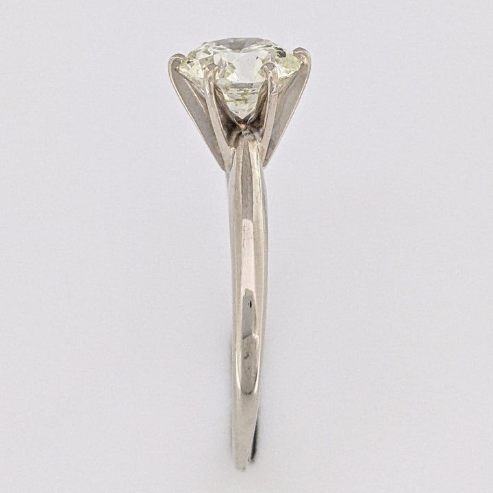 14K WHITE 2.08 CARAT TOTAL WEIGHT I1 M DIAMOND ROUND ESTATE SOLITAIRE RING 3.4 GRAMS