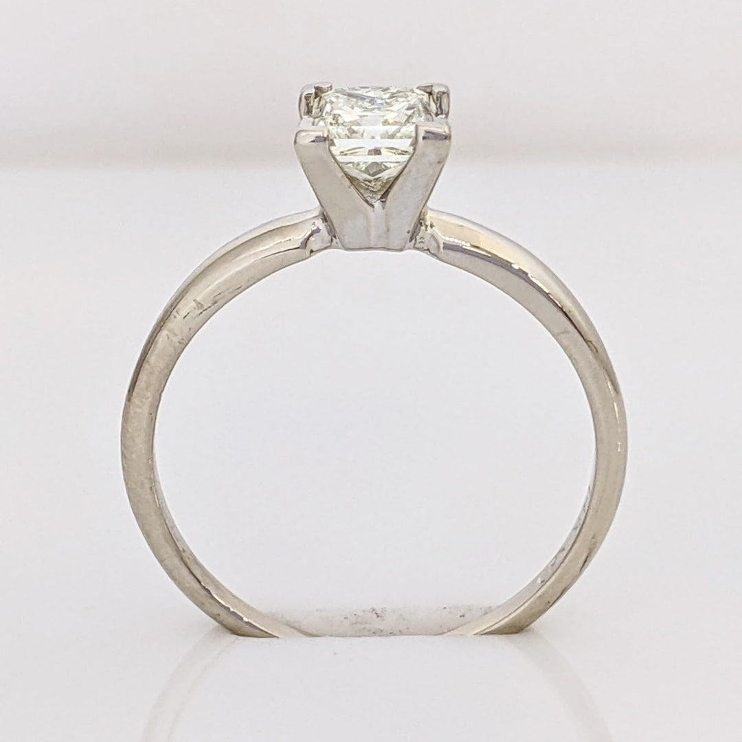14K WHITE .55 CARAT TOTAL VS2 K DIAMOND PRINCESS CUT ESTATE RING 1.6 GRAMS