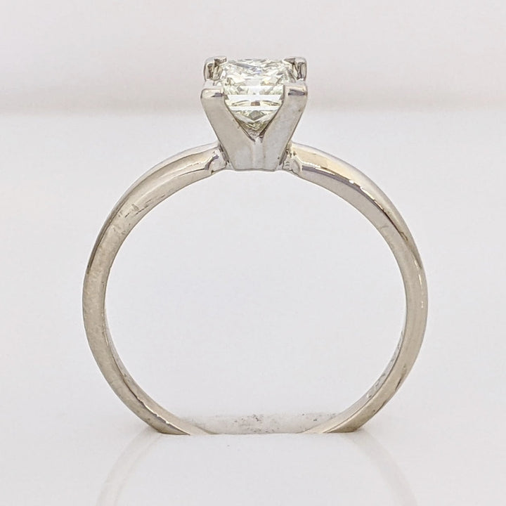 14K WHITE .55 CARAT TOTAL VS2 K DIAMOND PRINCESS CUT ESTATE RING 1.6 GRAMS