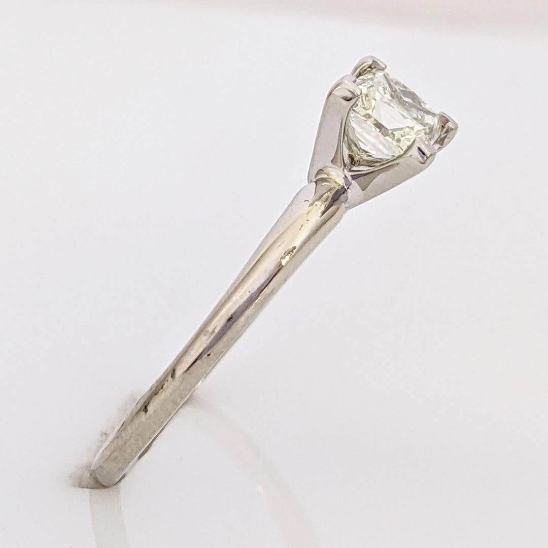 14K WHITE .55 CARAT TOTAL VS2 K DIAMOND PRINCESS CUT ESTATE RING 1.6 GRAMS