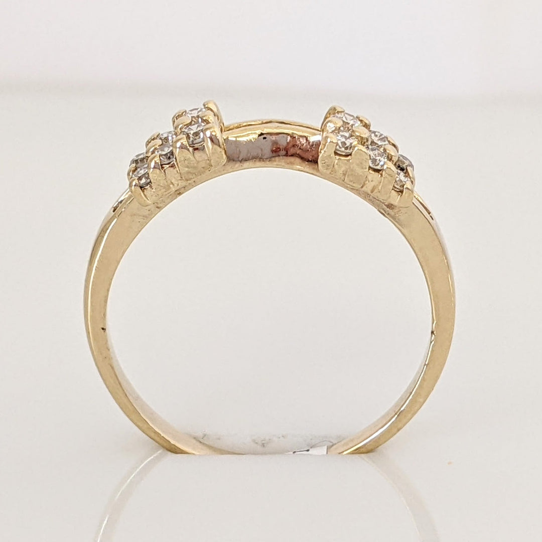 14K .41 CARAT TOTAL WEIGHT SI1-SI2 I DIAMOND ROUND (25) PRONG/CHANNEL SET ESTATE WRAP 2.3 GRAMS