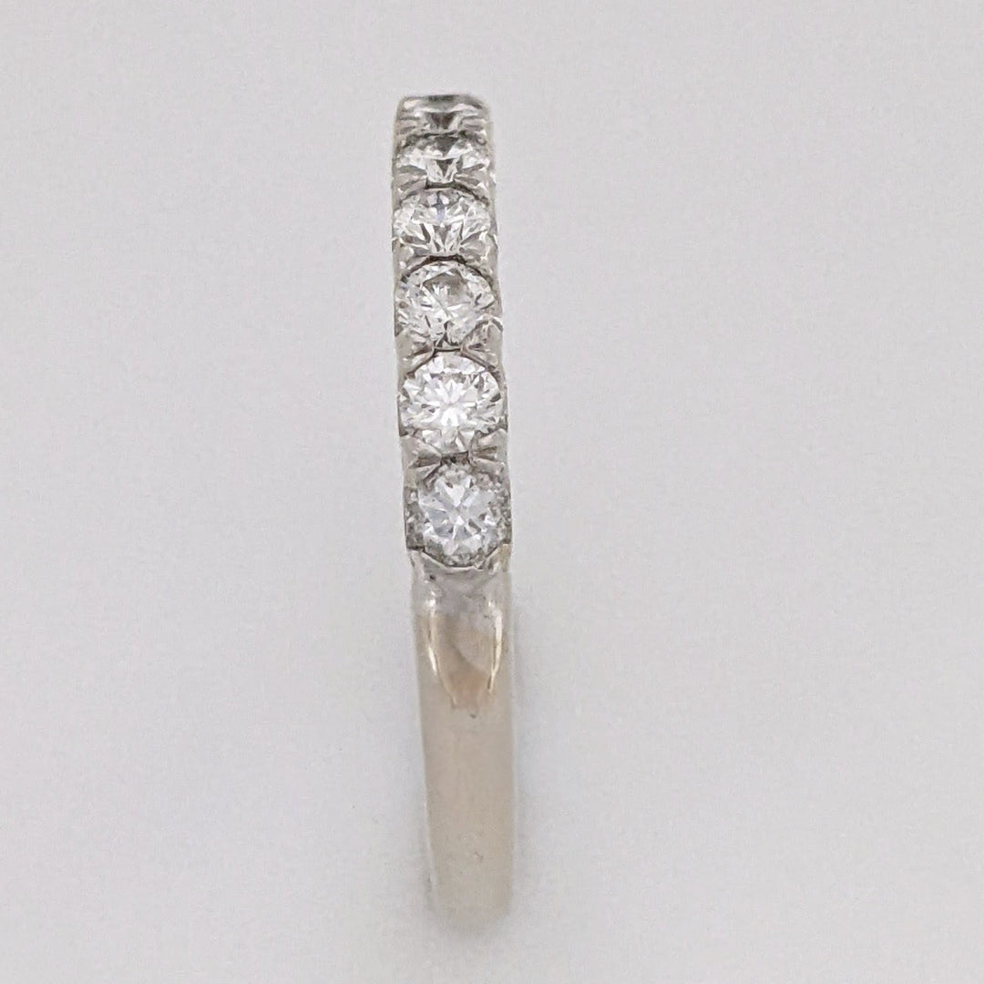14K WHITE .40 CARAT TOTAL WEIGHT VS2 I DIAMOND ROUND (10) ESTATE BAND 2.8 GRAMS