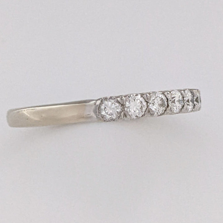 14K WHITE .40 CARAT TOTAL WEIGHT VS2 I DIAMOND ROUND (10) ESTATE BAND 2.8 GRAMS