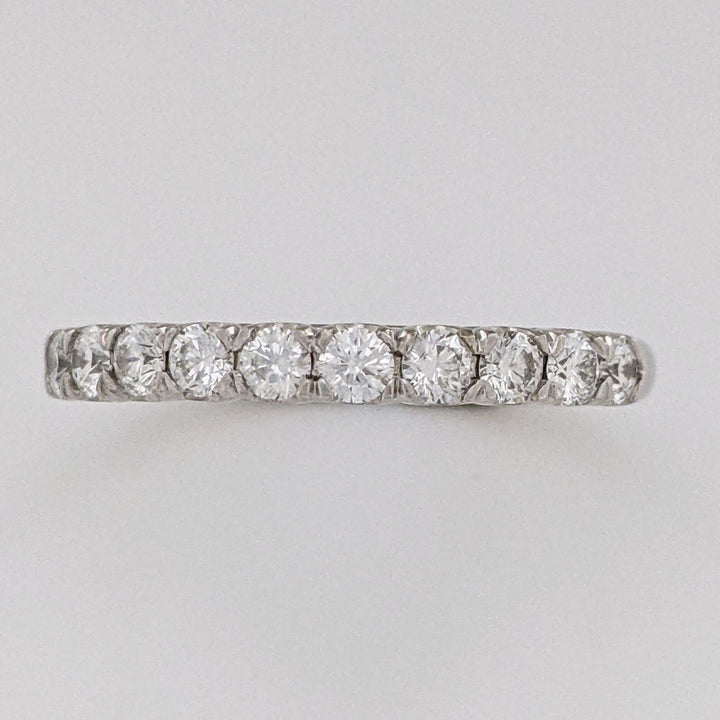 14K WHITE .40 CARAT TOTAL WEIGHT VS2 I DIAMOND ROUND (10) ESTATE BAND 2.8 GRAMS