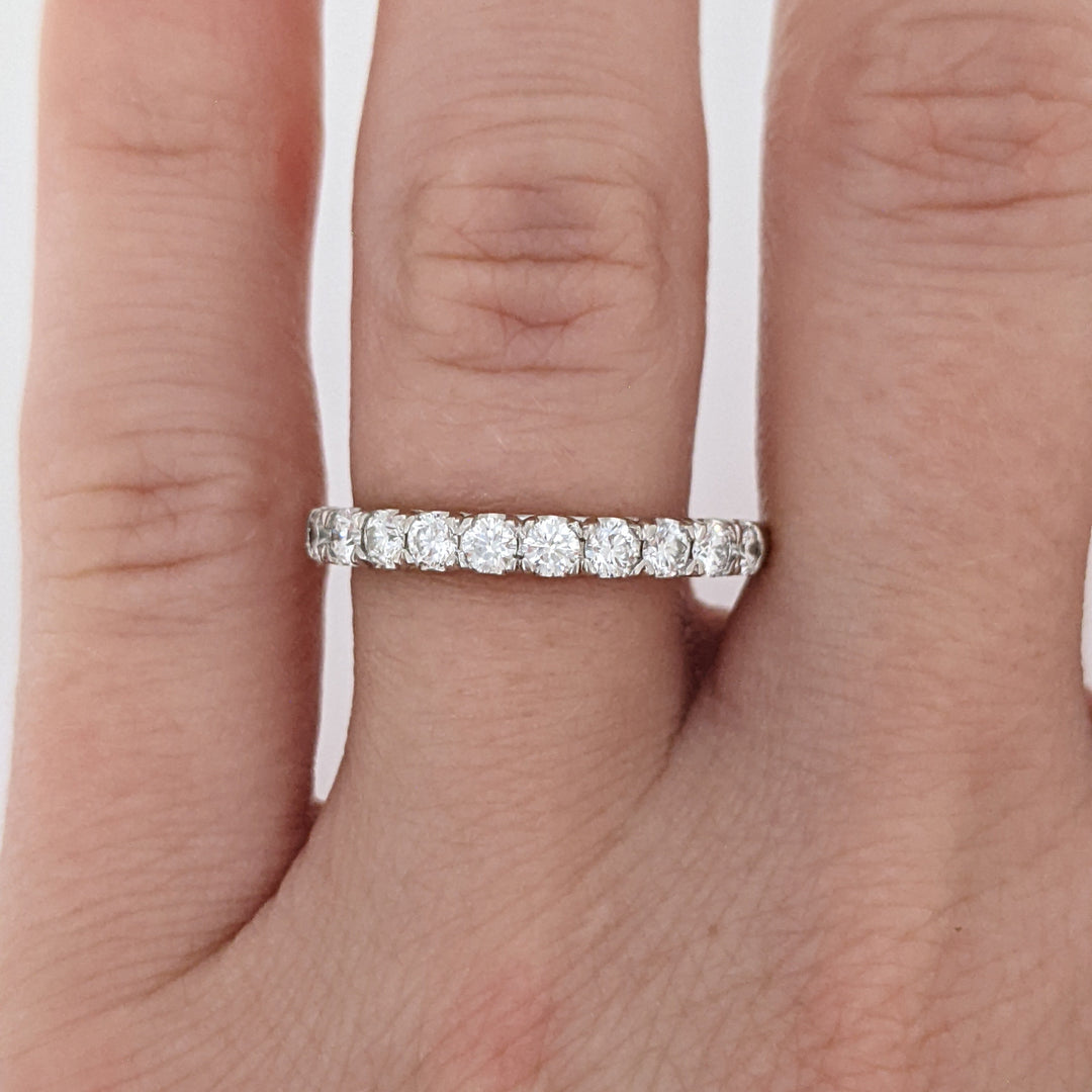 14K WHITE .40 CARAT TOTAL WEIGHT VS2 I DIAMOND ROUND (10) ESTATE BAND 2.8 GRAMS