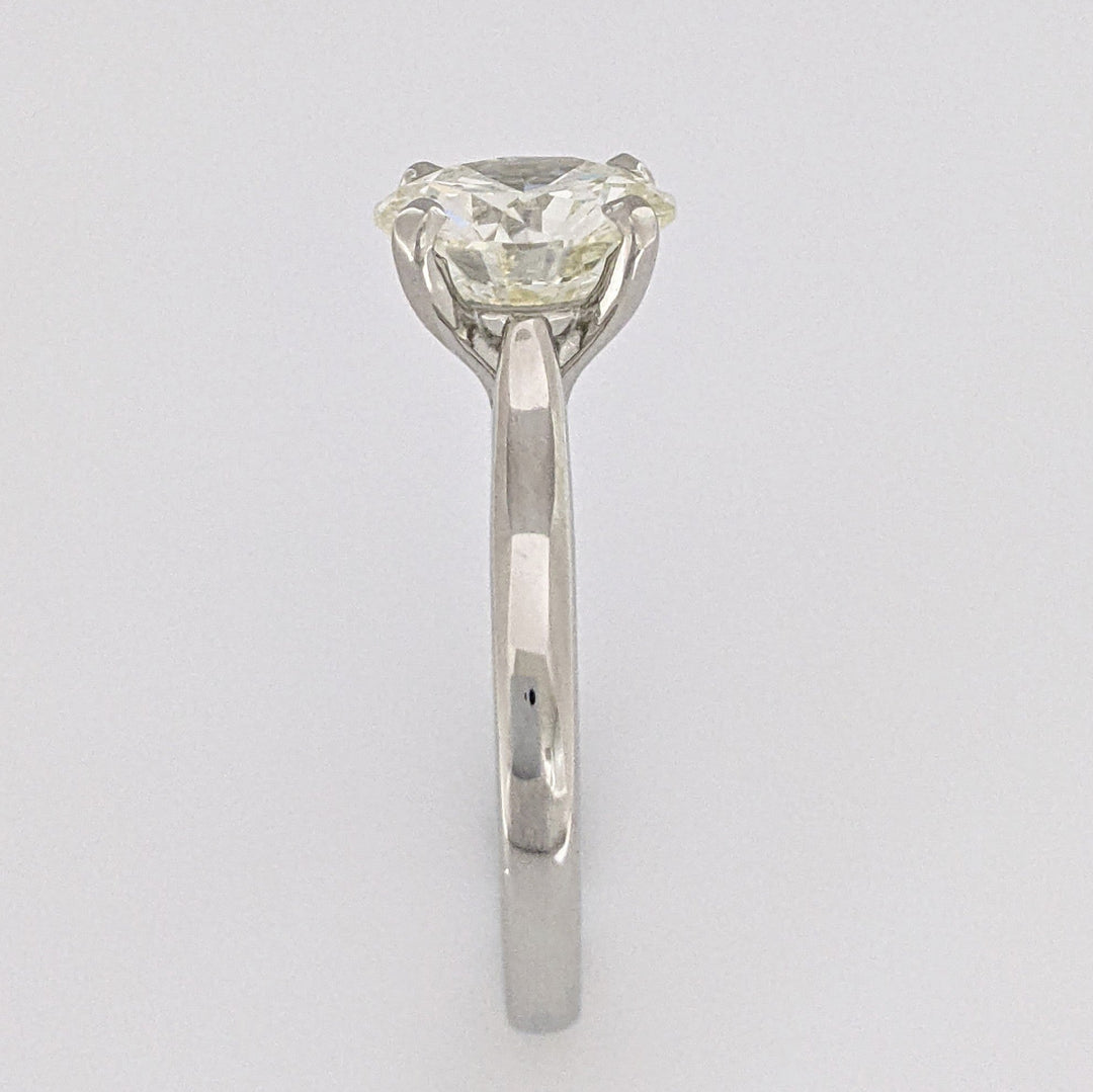 14K WHITE 2.60 CARAT TOTAL WEIGHT VS2 O DIAMOND ROUND ESTATE SOLITAIRE RING 3.6 GRAMS