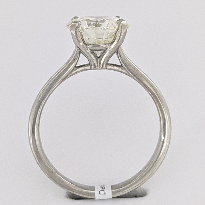 14K WHITE 2.60 CARAT TOTAL WEIGHT VS2 O DIAMOND ROUND ESTATE SOLITAIRE RING 3.6 GRAMS