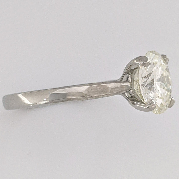 14K WHITE 2.60 CARAT TOTAL WEIGHT VS2 O DIAMOND ROUND ESTATE SOLITAIRE RING 3.6 GRAMS