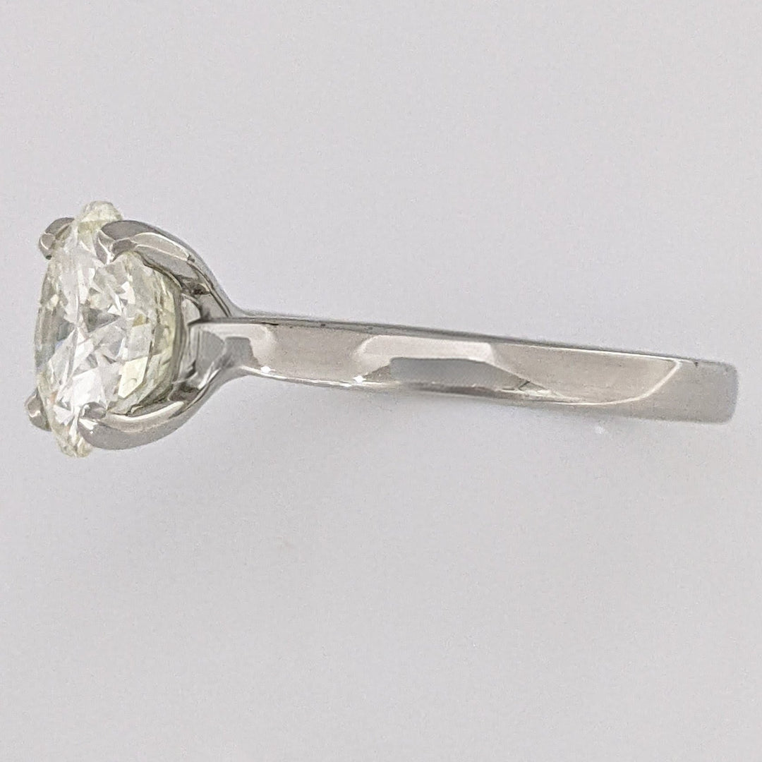 14K WHITE 2.60 CARAT TOTAL WEIGHT VS2 O DIAMOND ROUND ESTATE SOLITAIRE RING 3.6 GRAMS