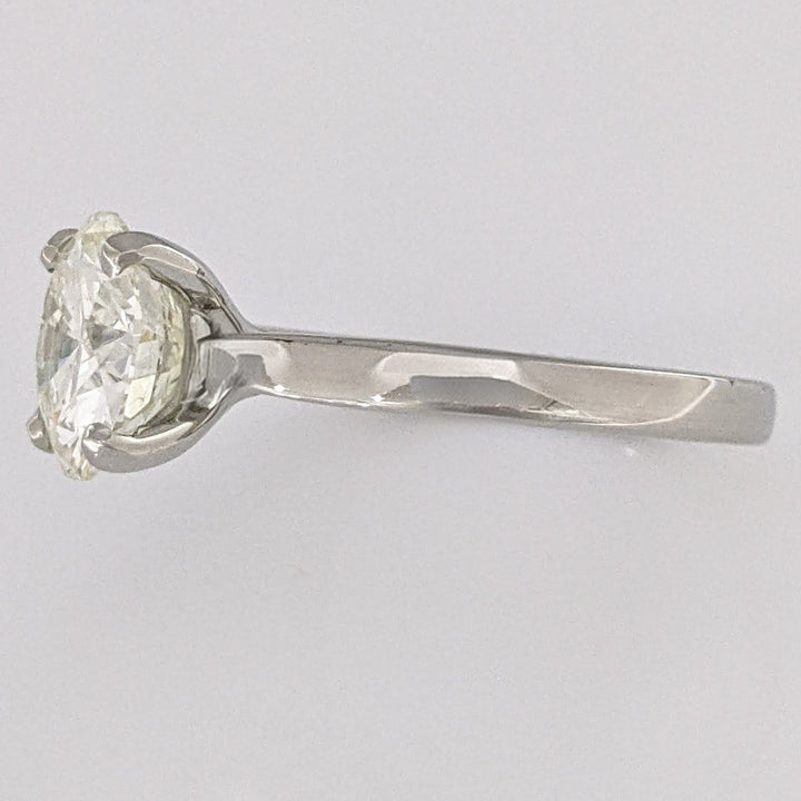 14K WHITE 2.60 CARAT TOTAL WEIGHT VS2 O DIAMOND ROUND ESTATE SOLITAIRE RING 3.6 GRAMS
