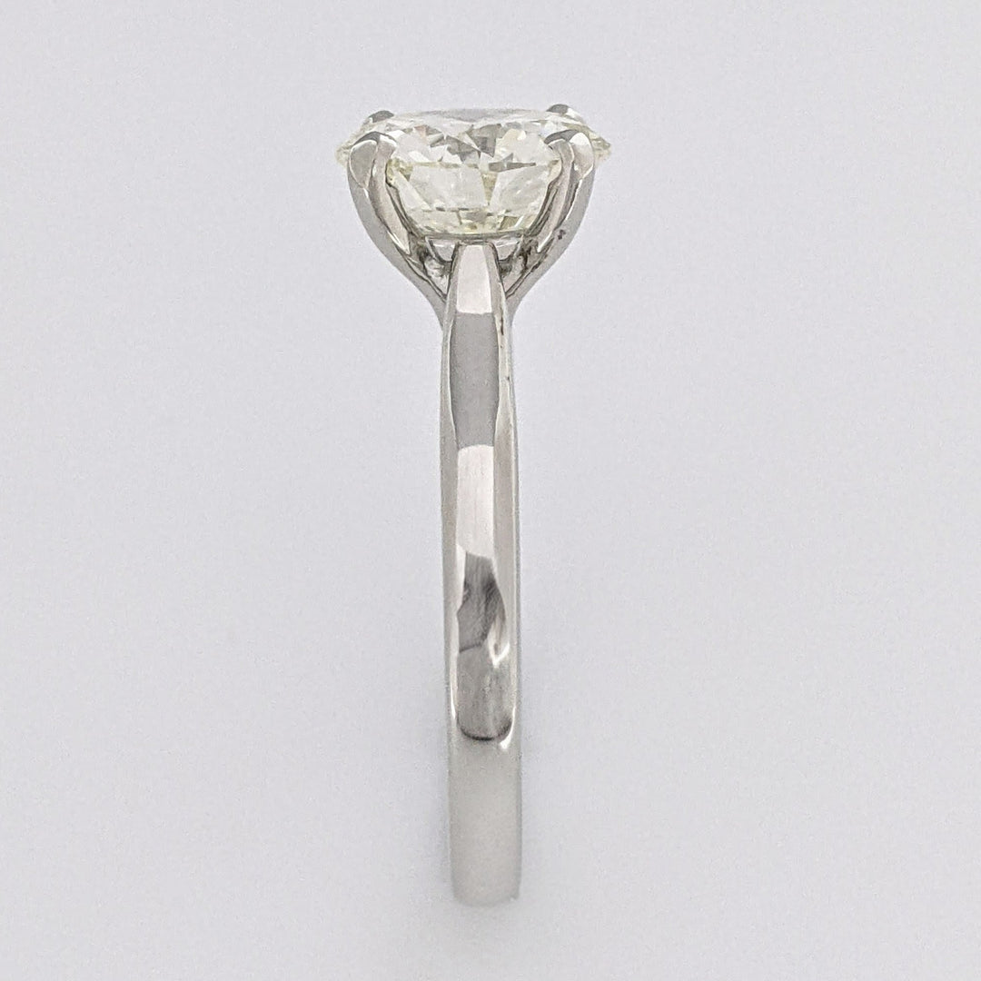 14K WHITE 2.60 CARAT TOTAL WEIGHT VS2 O DIAMOND ROUND ESTATE SOLITAIRE RING 3.6 GRAMS