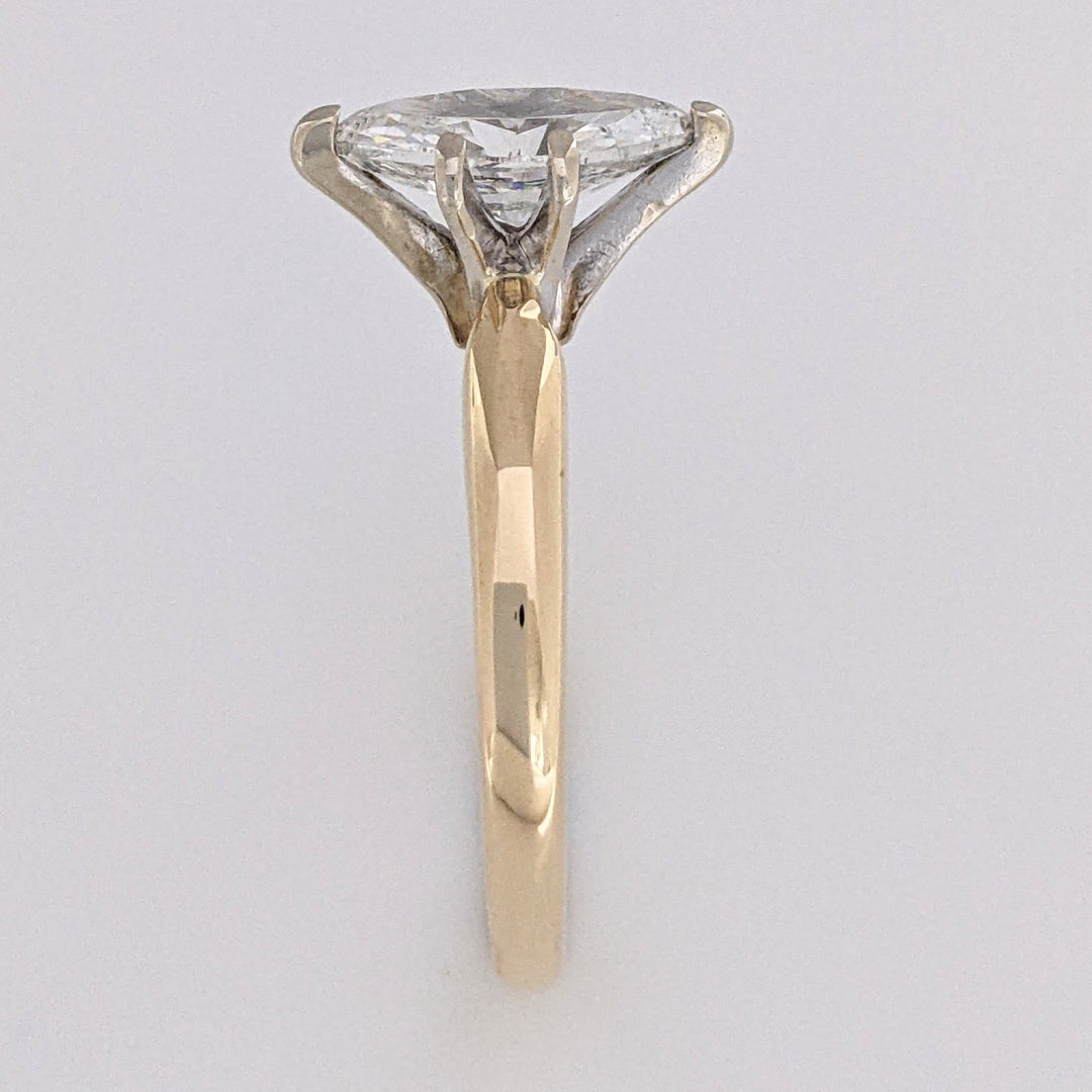 14K 1.06 CARAT TOTAL WEIGHT SI2 G DIAMOND MARQUISE ESTATE SOLITAIRE RING 2.8 GRAMS