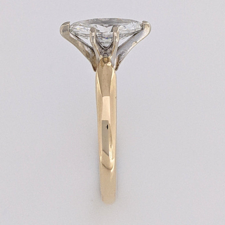 14K 1.06 CARAT TOTAL WEIGHT SI2 G DIAMOND MARQUISE ESTATE SOLITAIRE RING 2.8 GRAMS
