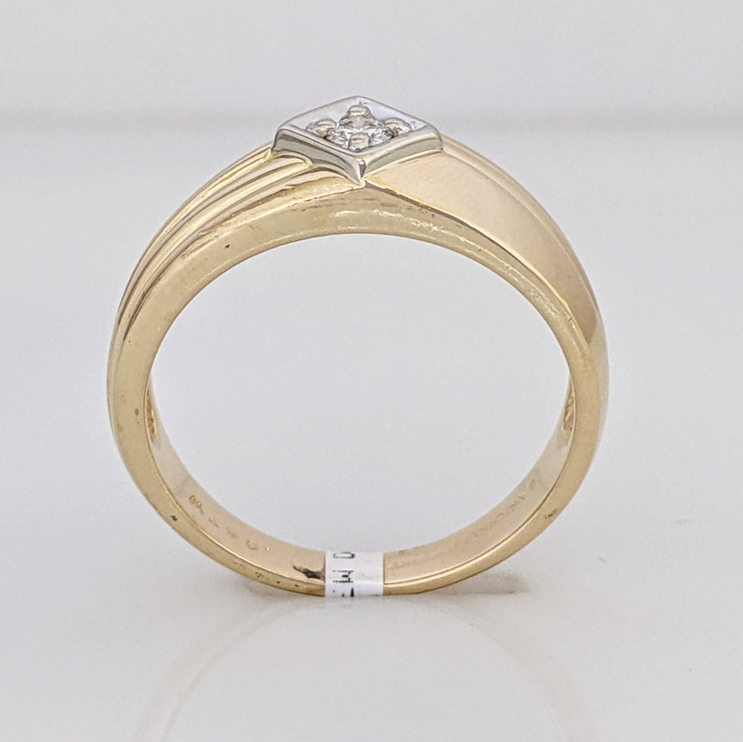 14K .05 CARAT TOTAL SI H ROUND DIAMOND ESTATE BAND 3.9 GRAMS