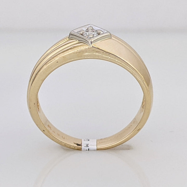 14K .05 CARAT TOTAL SI H ROUND DIAMOND ESTATE BAND 3.9 GRAMS