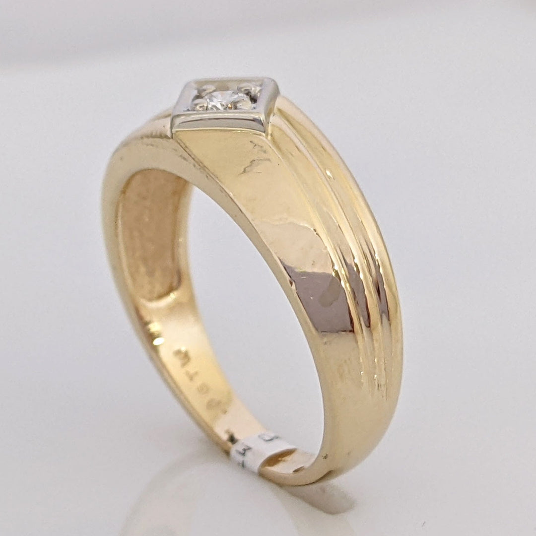 14K .05 CARAT TOTAL SI H ROUND DIAMOND ESTATE BAND 3.9 GRAMS