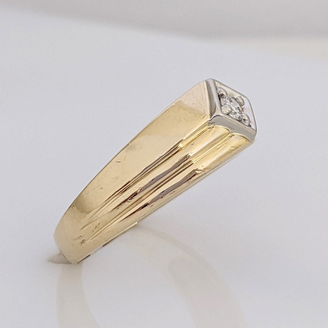 14K .05 CARAT TOTAL SI H ROUND DIAMOND ESTATE BAND 3.9 GRAMS