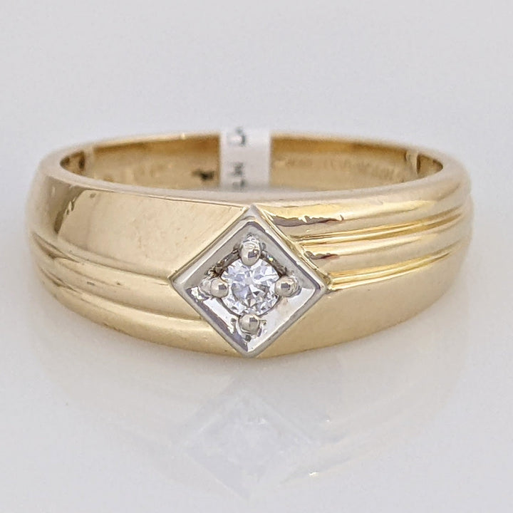 14K .05 CARAT TOTAL SI H ROUND DIAMOND ESTATE BAND 3.9 GRAMS