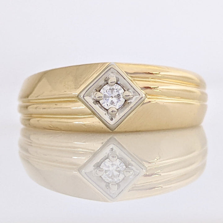 14K .05 CARAT TOTAL SI H ROUND DIAMOND ESTATE BAND 3.9 GRAMS