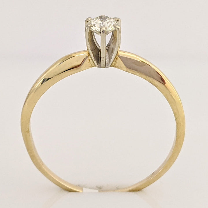 14K .31 CARAT TOTAL SI2 K DIAMOND ROUND 6-PRONG SOLITAIRE ESTATE RING 2.5 GRAMS