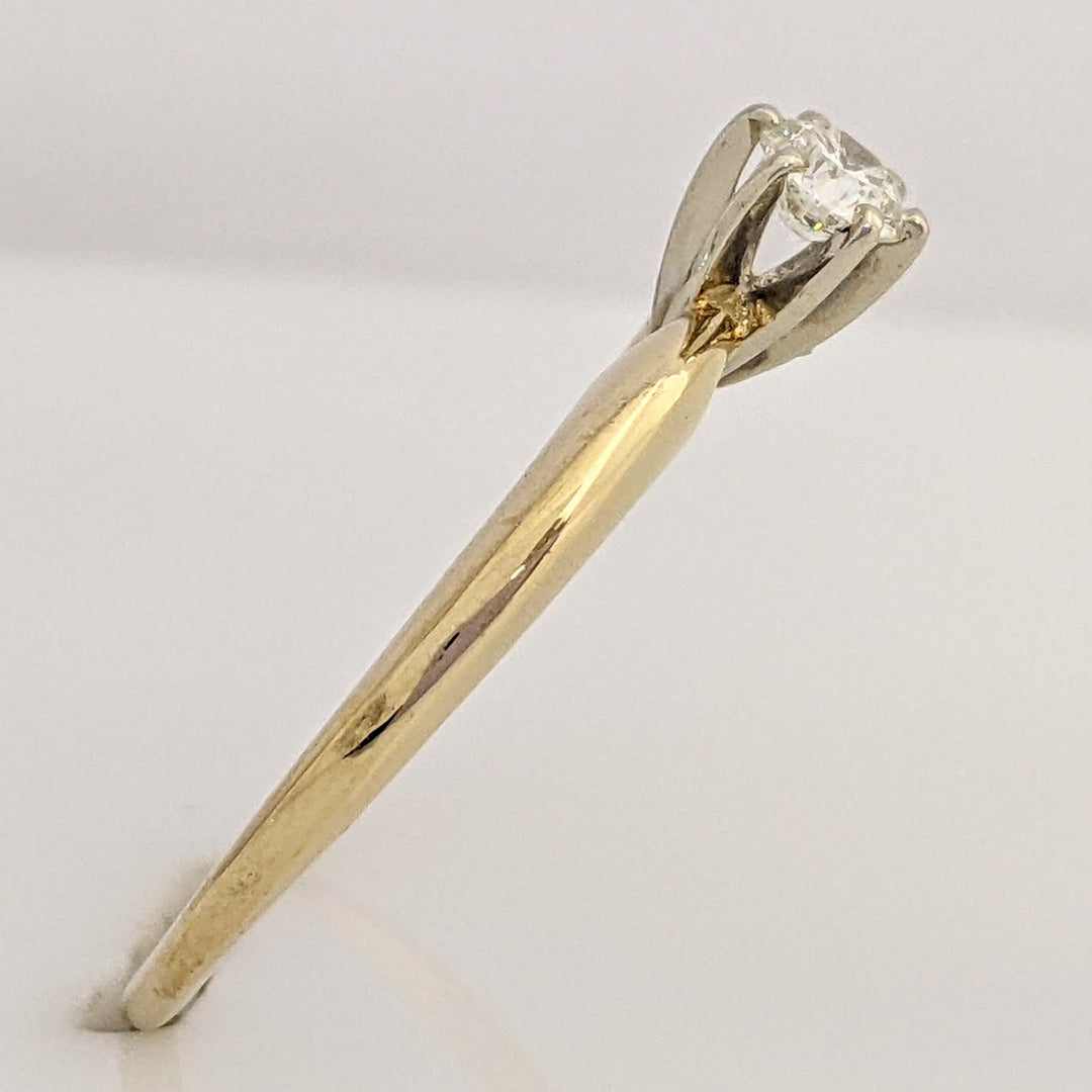14K .31 CARAT TOTAL SI2 K DIAMOND ROUND 6-PRONG SOLITAIRE ESTATE RING 2.5 GRAMS