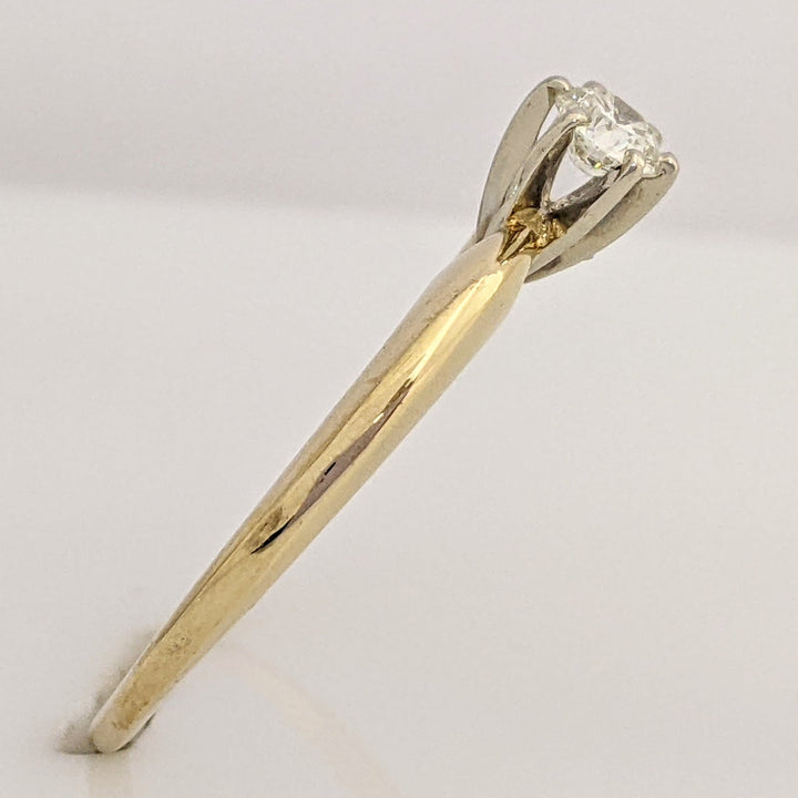 14K .31 CARAT TOTAL SI2 K DIAMOND ROUND 6-PRONG SOLITAIRE ESTATE RING 2.5 GRAMS