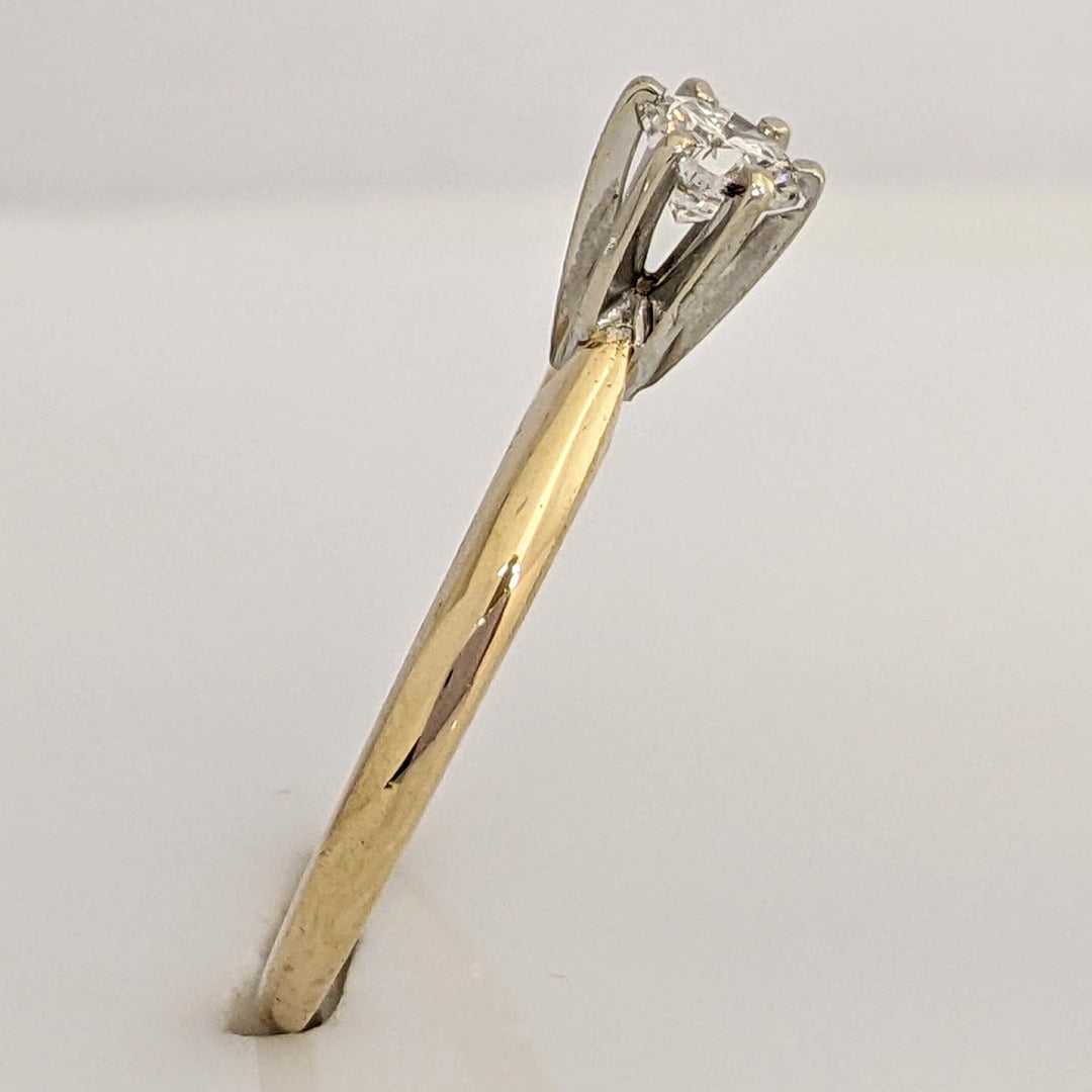 14K .29 CARAT TOTAL SI2 I DIAMOND ROUND 6-PRONG SOLITAIRE ESTATE RING 1.7 GRAMS